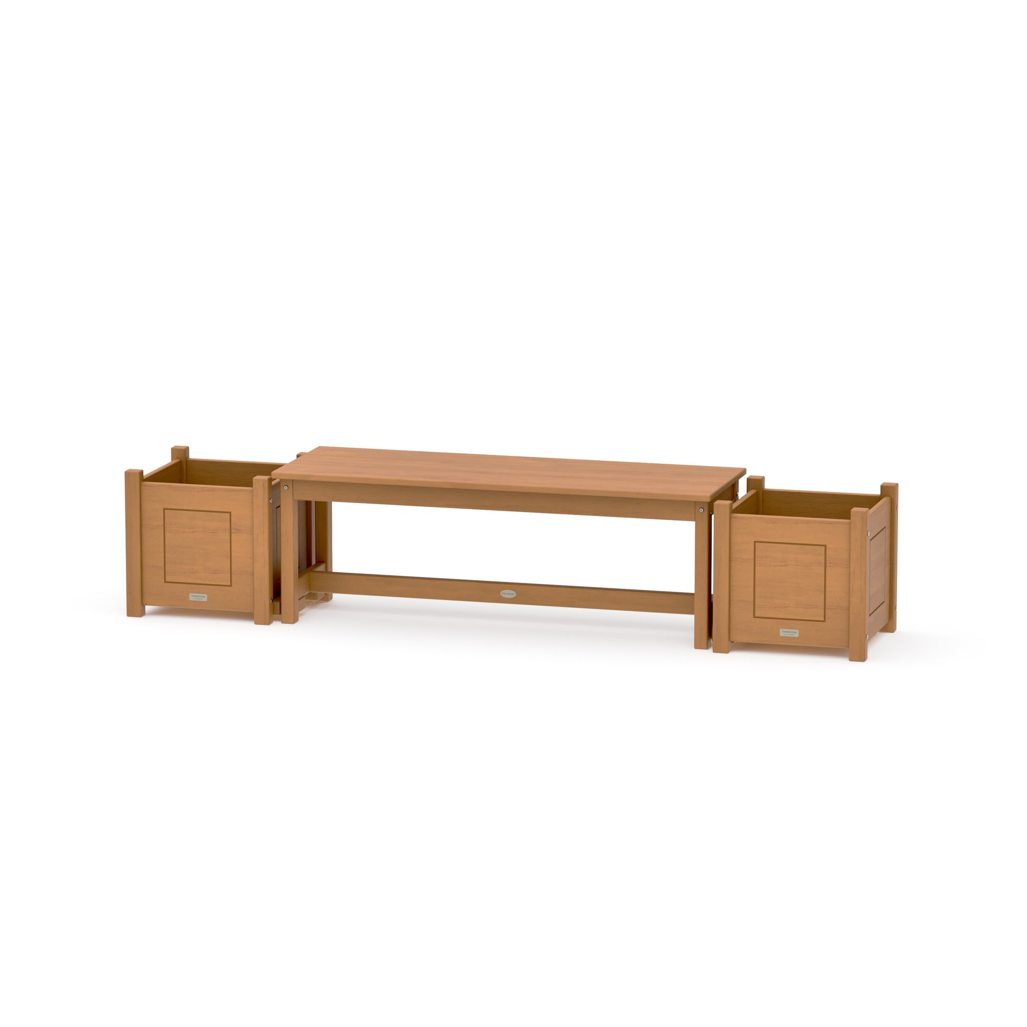 48" Country Living Straight Planter Bench Set