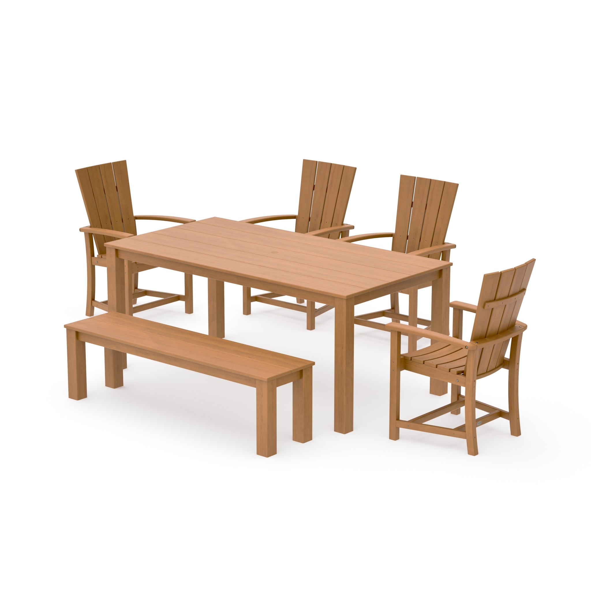 Quattro 6-Piece Parsons Dining Set with Bench
