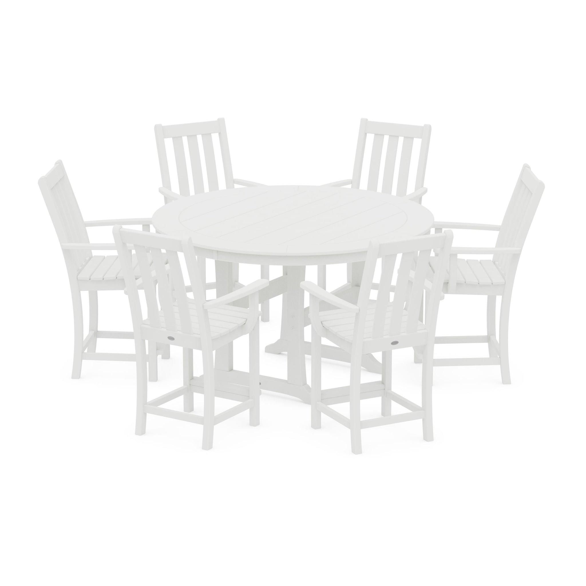Vineyard 7-Piece Arm Chair Round Counter Set