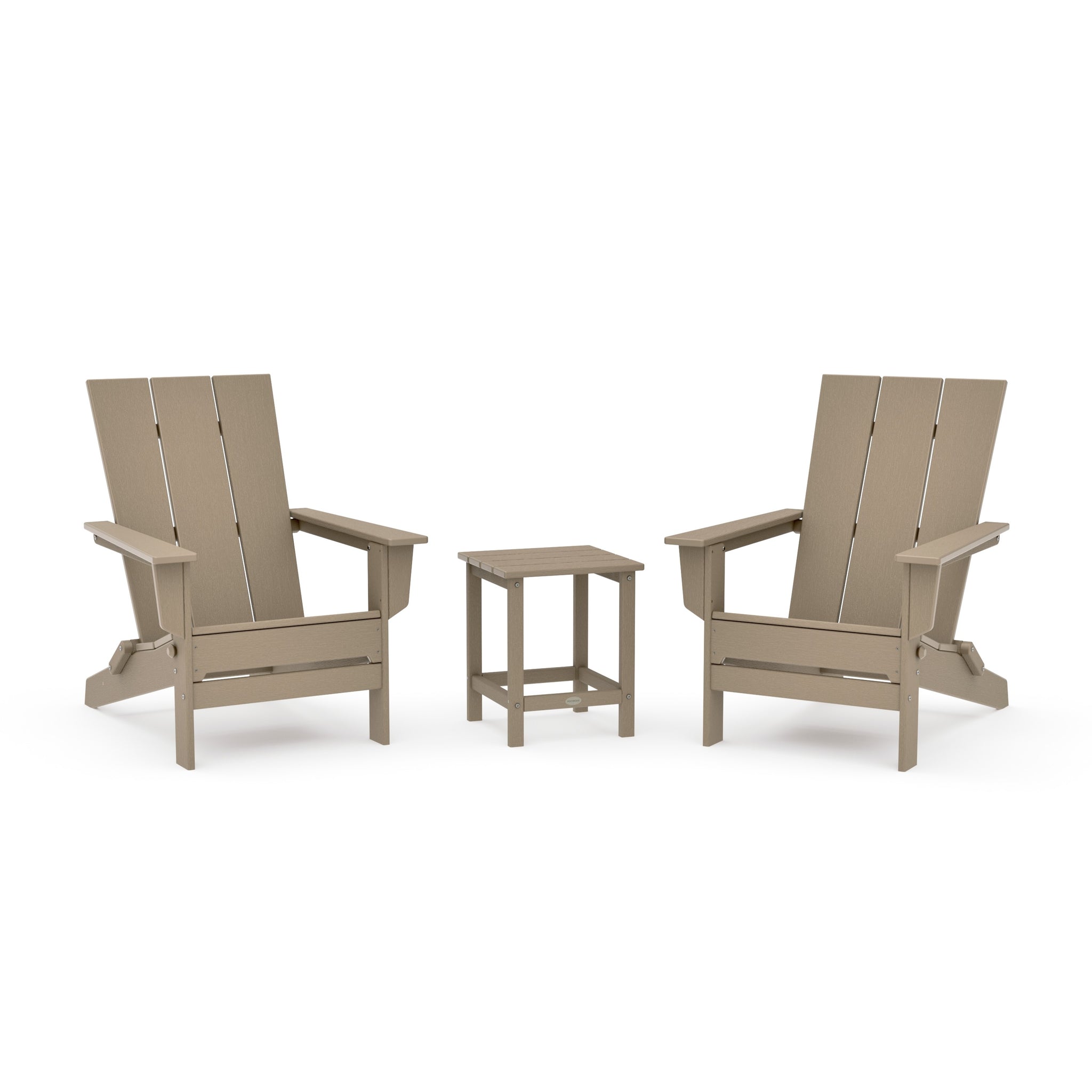 3-Piece Modern Studio Folding Adirondack Set