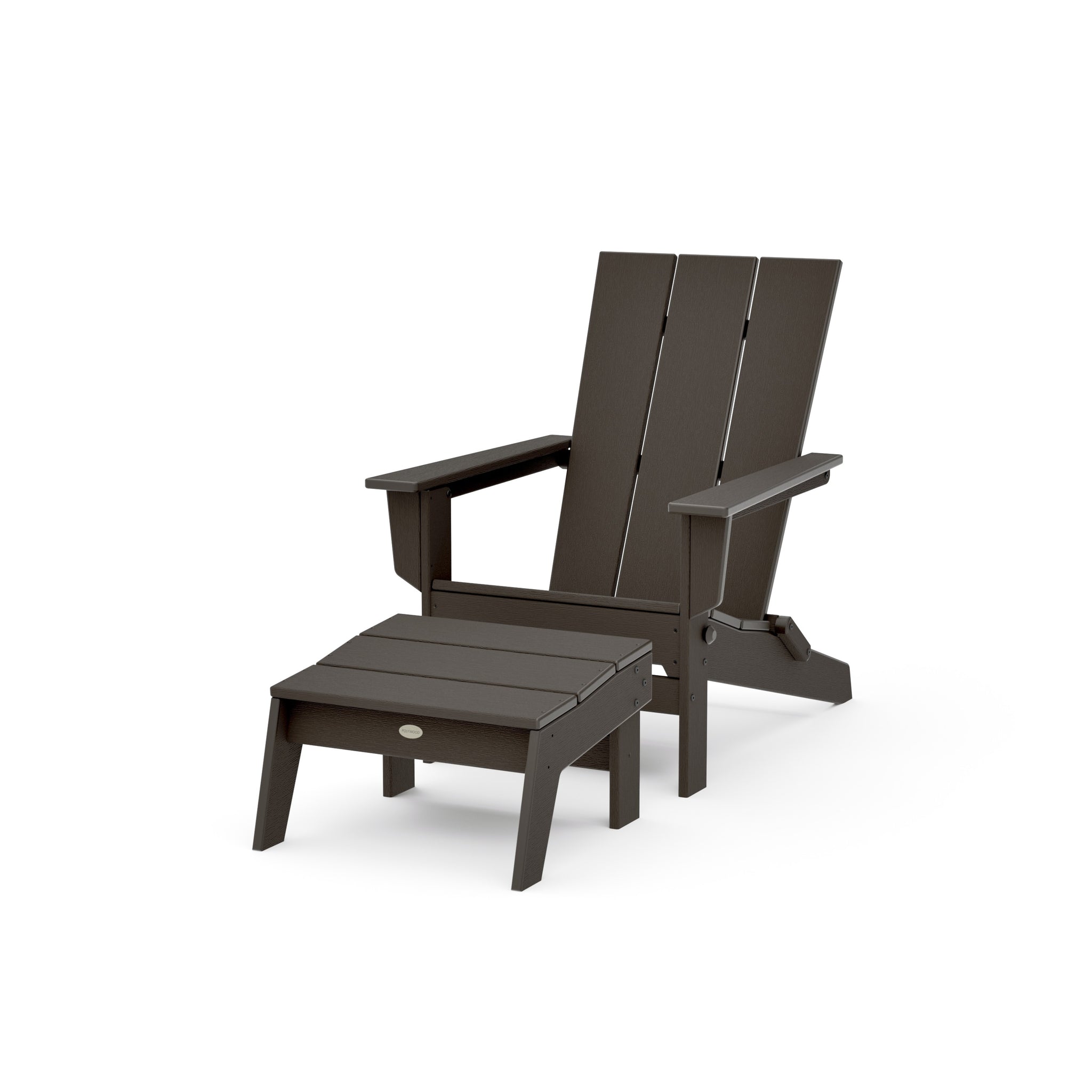 Modern Studio Folding Adirondack Chair with Ottoman