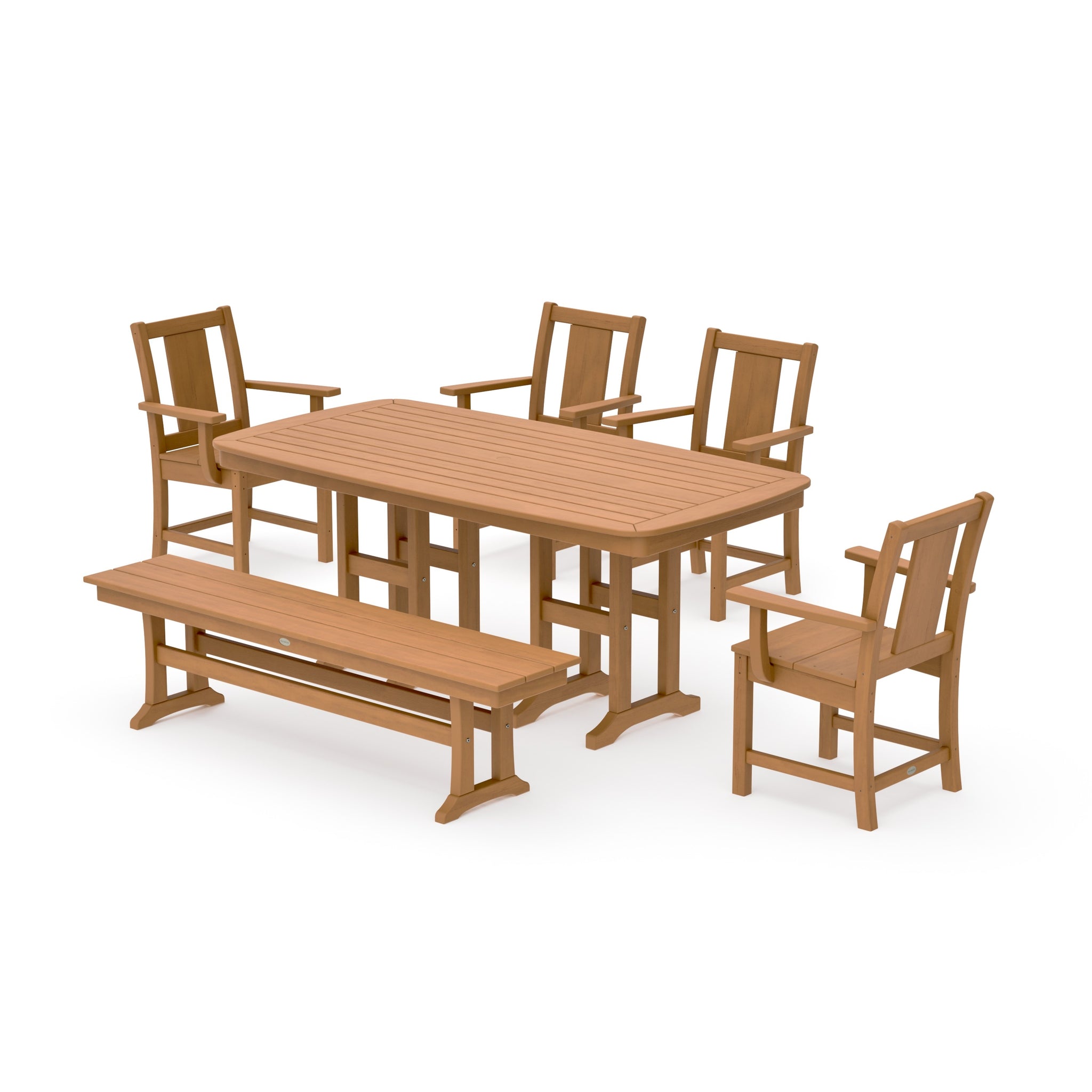 Prairie 6-Piece Dining Set with Bench