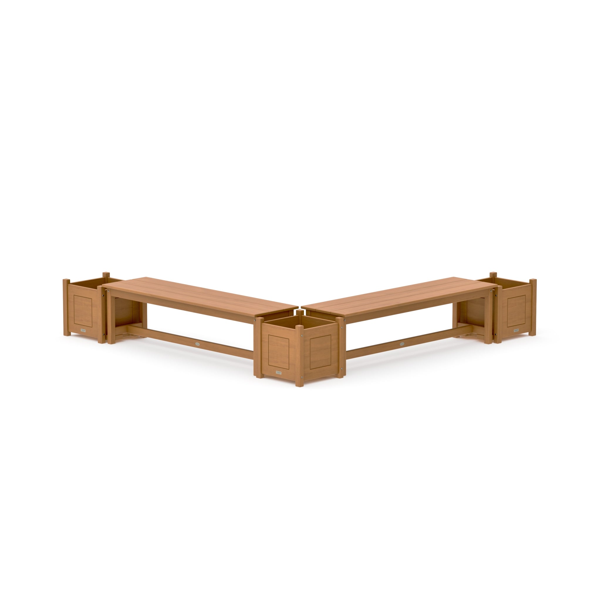 60" Country Living L- Shaped Planter Bench Corner Set