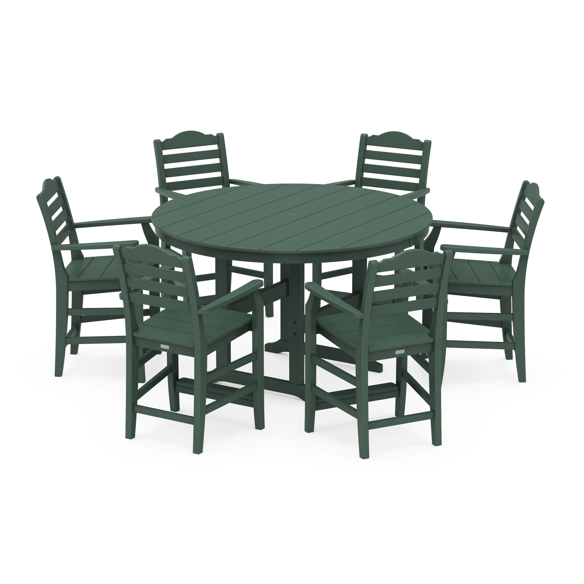 Savannah 7-Piece Arm Chair Round Farmhouse Counter Set