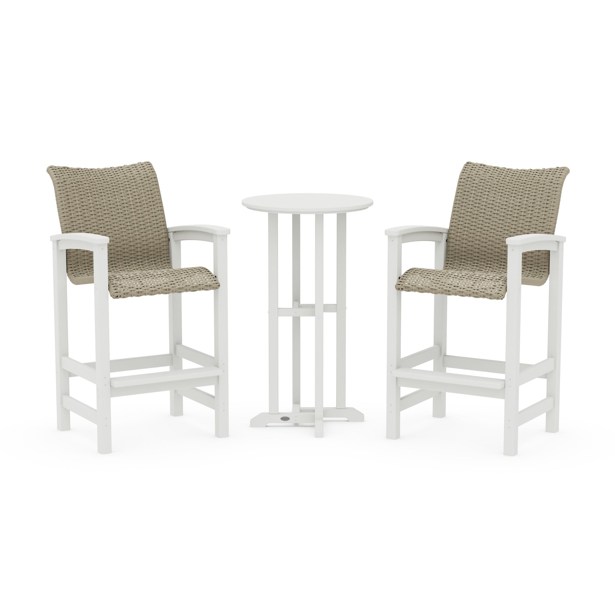 Coastal Woven 3-Piece Farmhouse Bar Set