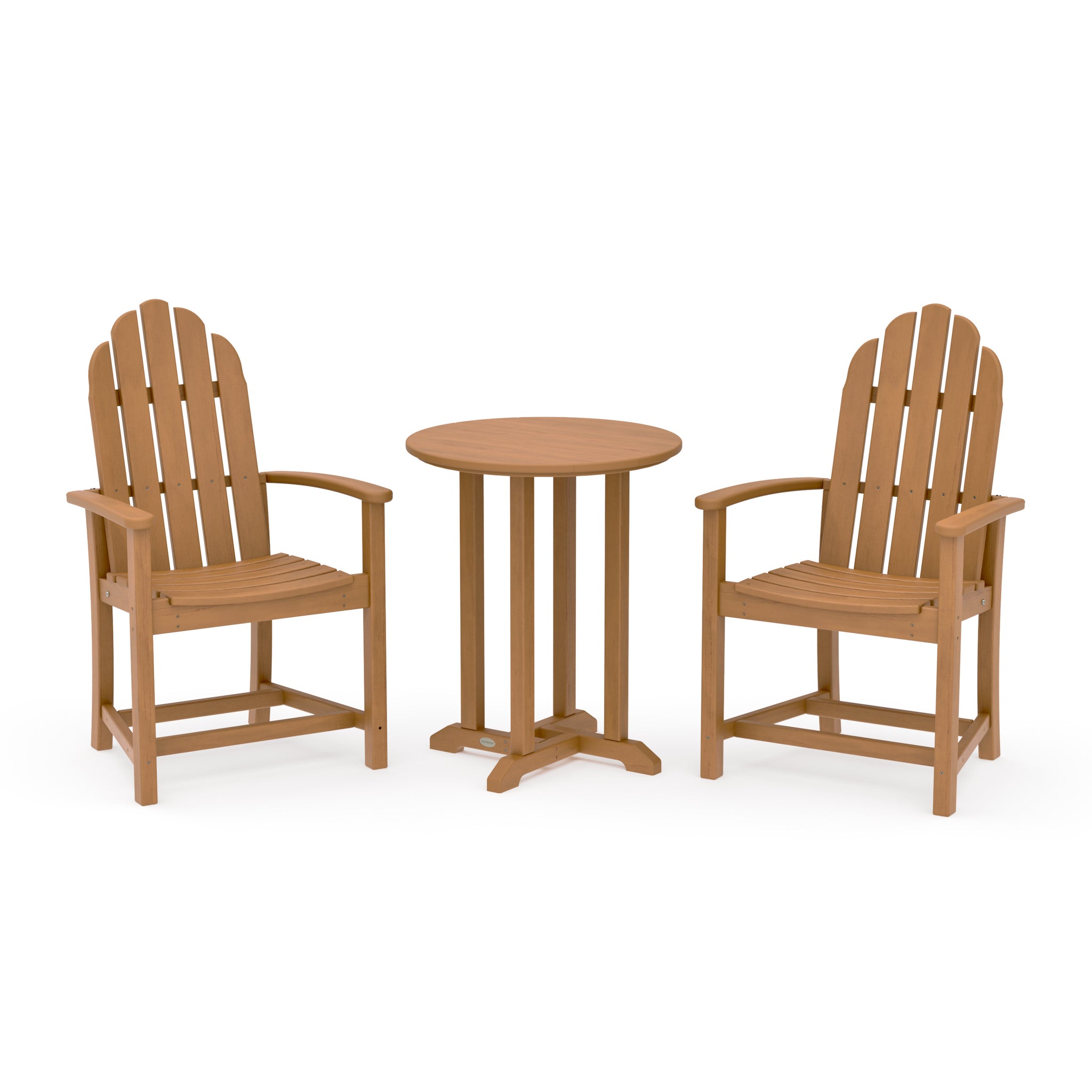 Classic Adirondack 3-Piece Round Bistro Dining Set