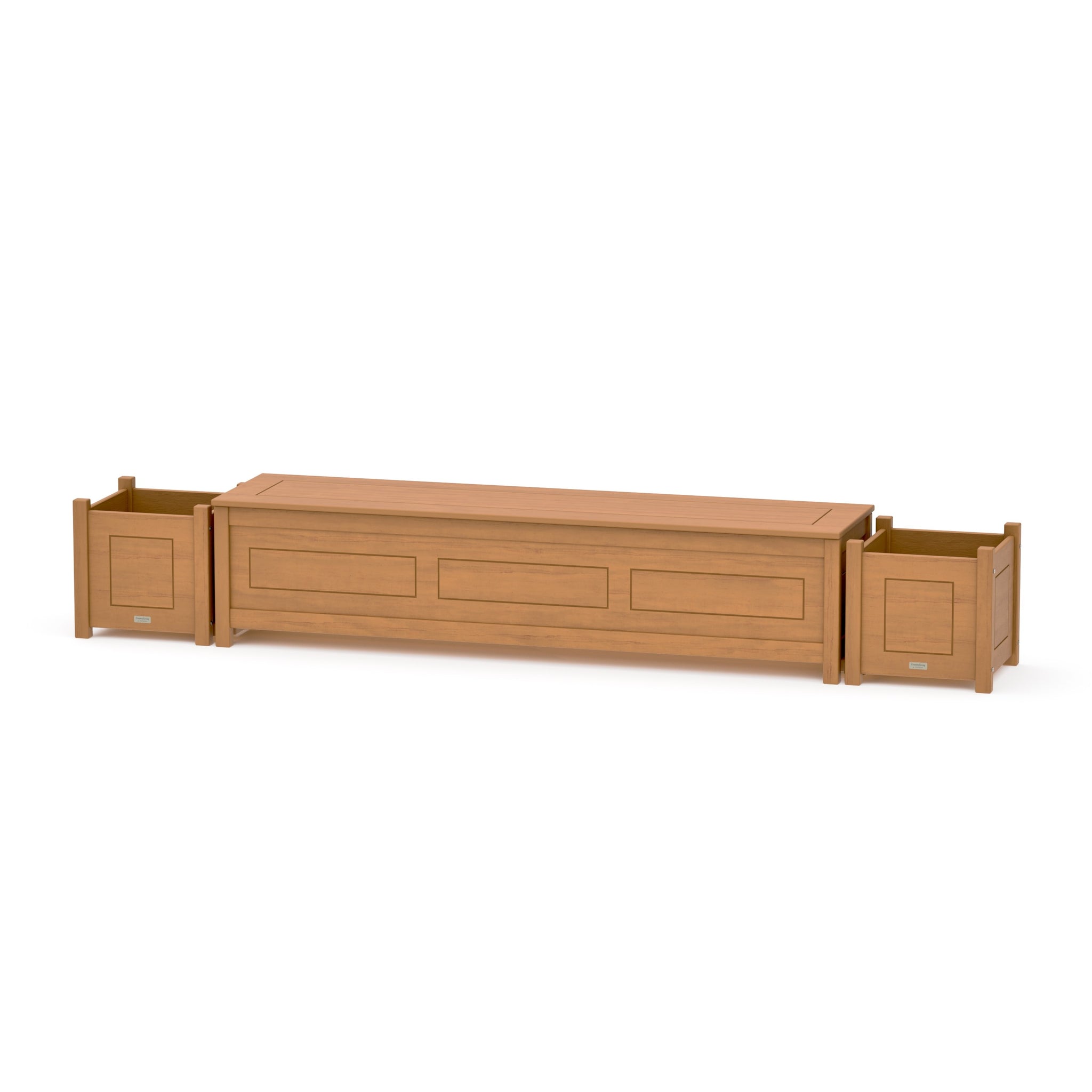 72" Country Living Straight Planter Storage Bench Set