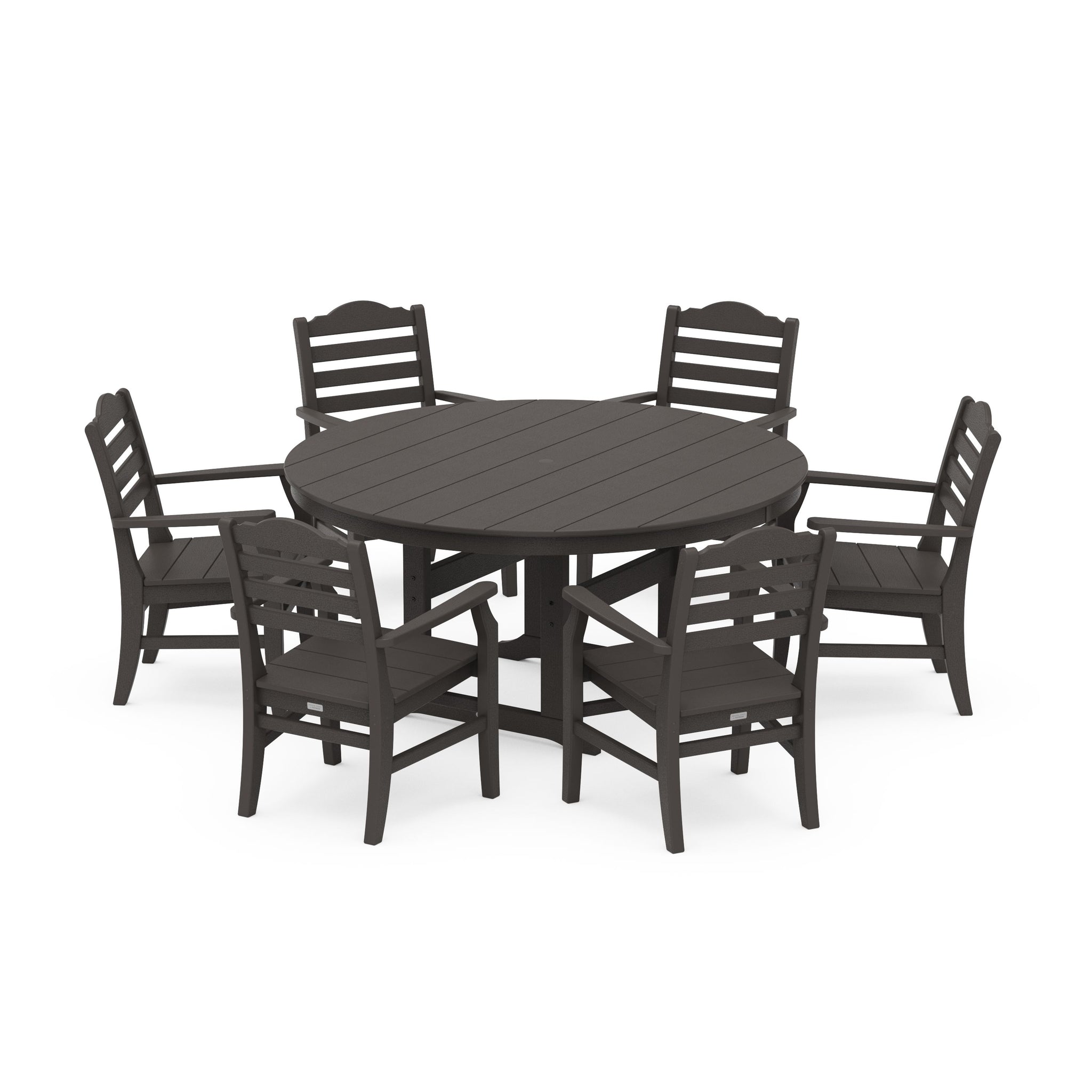 Savannah 7-Piece Arm Chair Round Farmhouse Dining Set