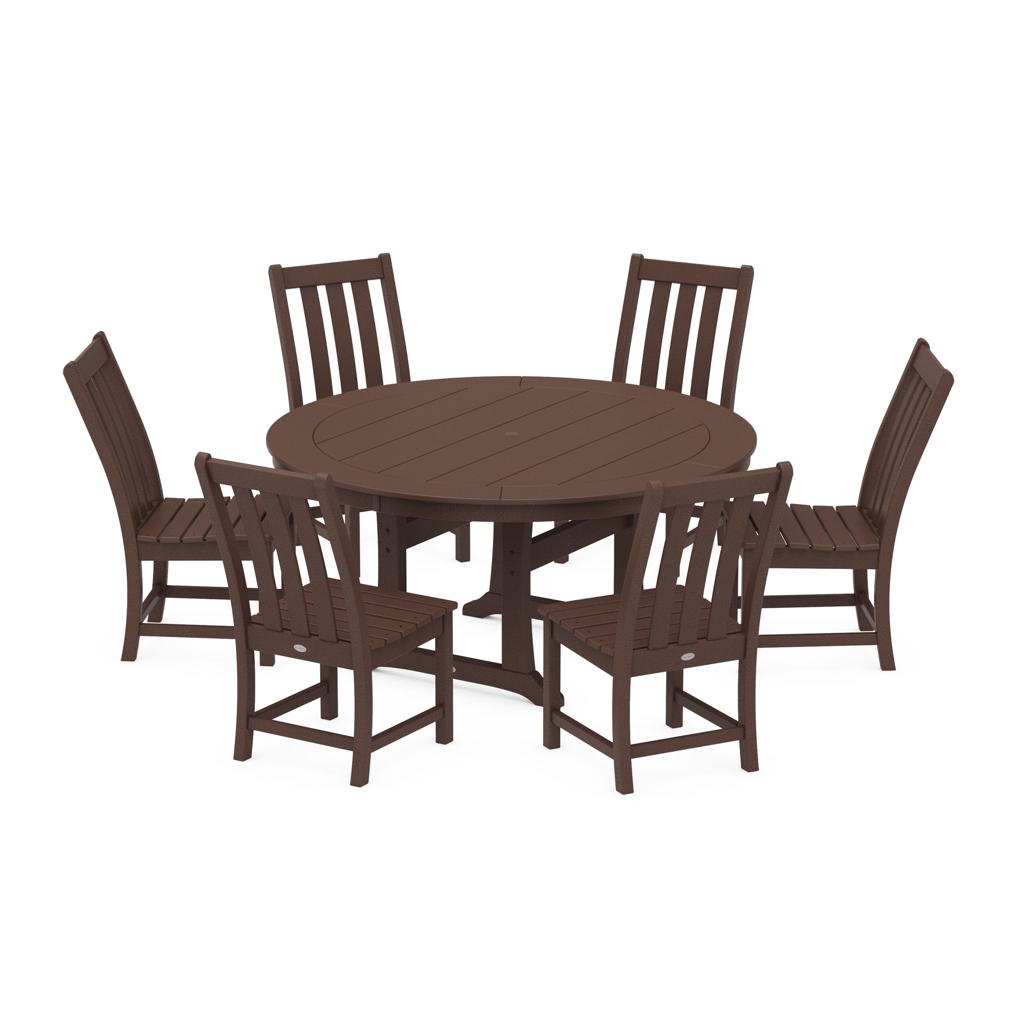 Vineyard 7-Piece Side Chair Round Dining Set