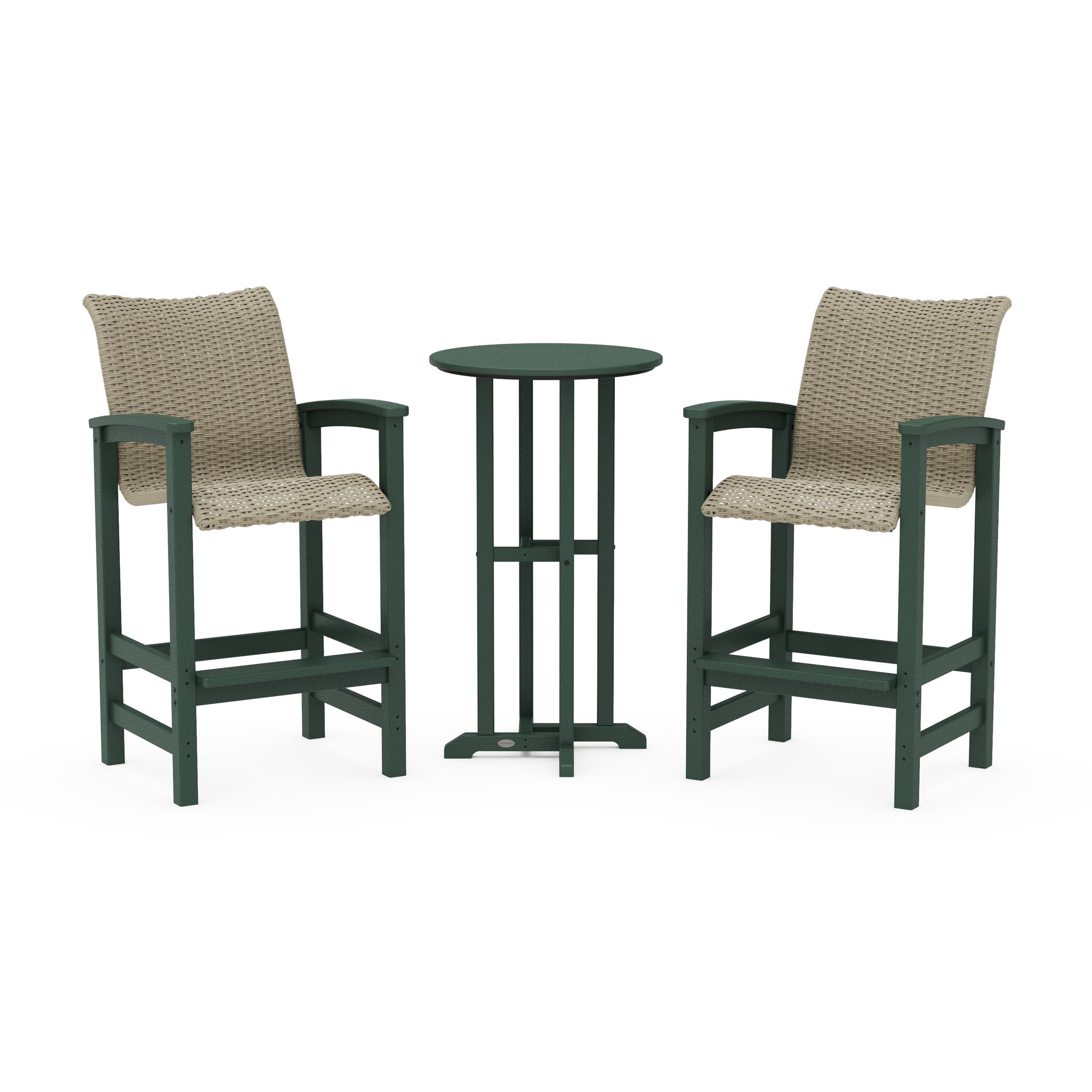Coastal Woven 3-Piece Farmhouse Bar Set