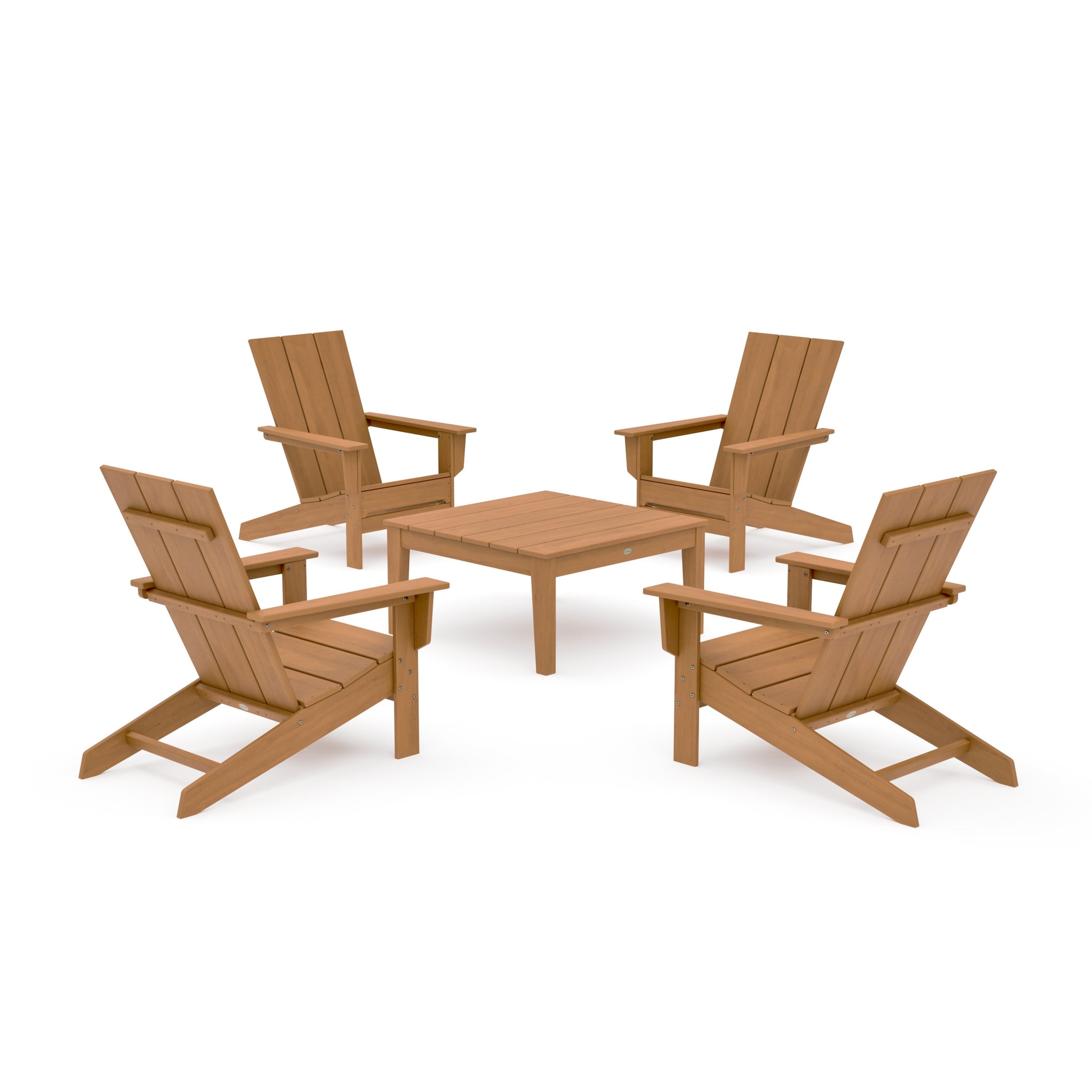 5-Piece Modern Studio Adirondack Chair Conversation Group