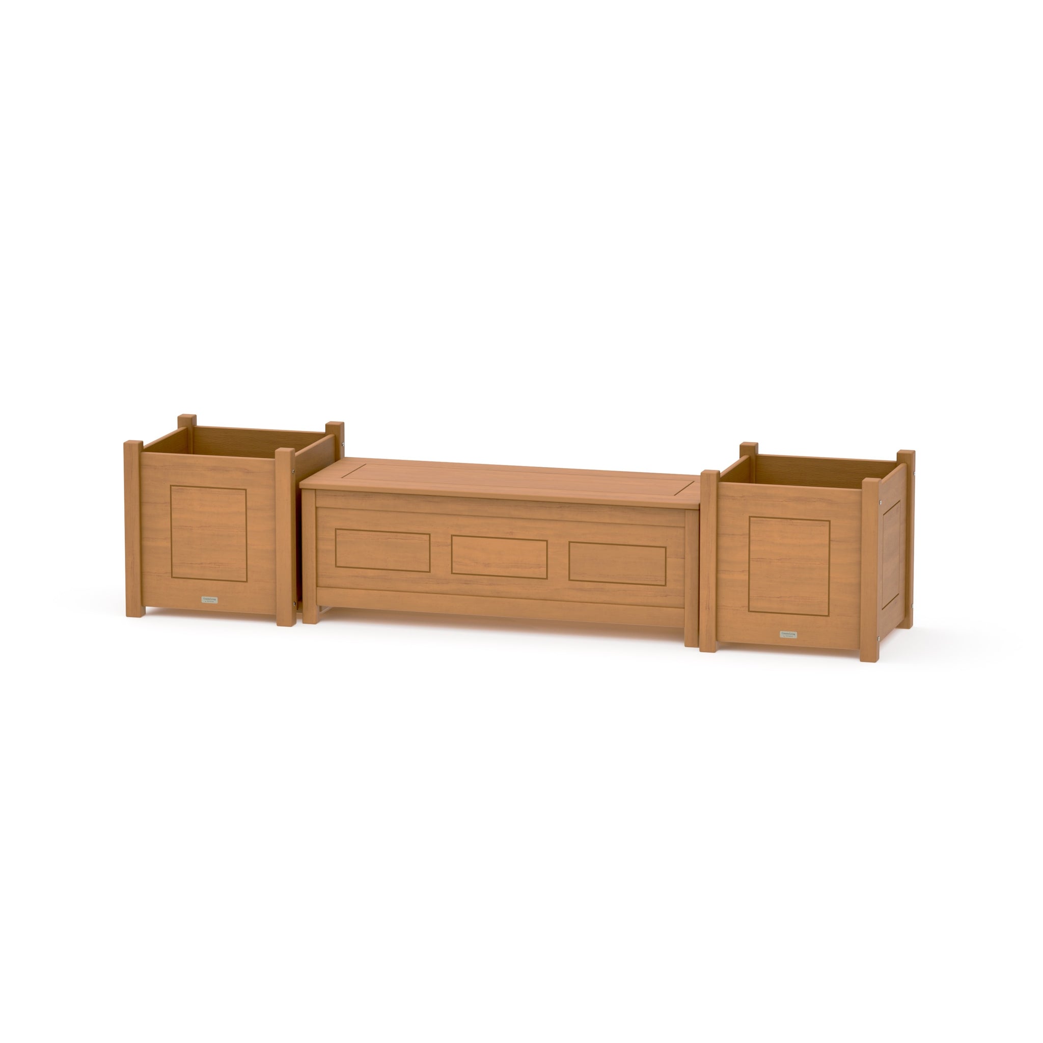 48" Country Living Straight Planter Storage Bench Set- Large