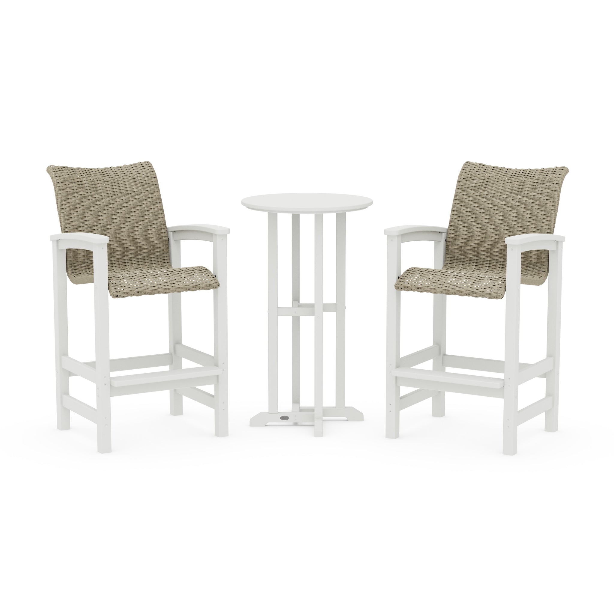 Coastal Woven 3-Piece Farmhouse Bar Set