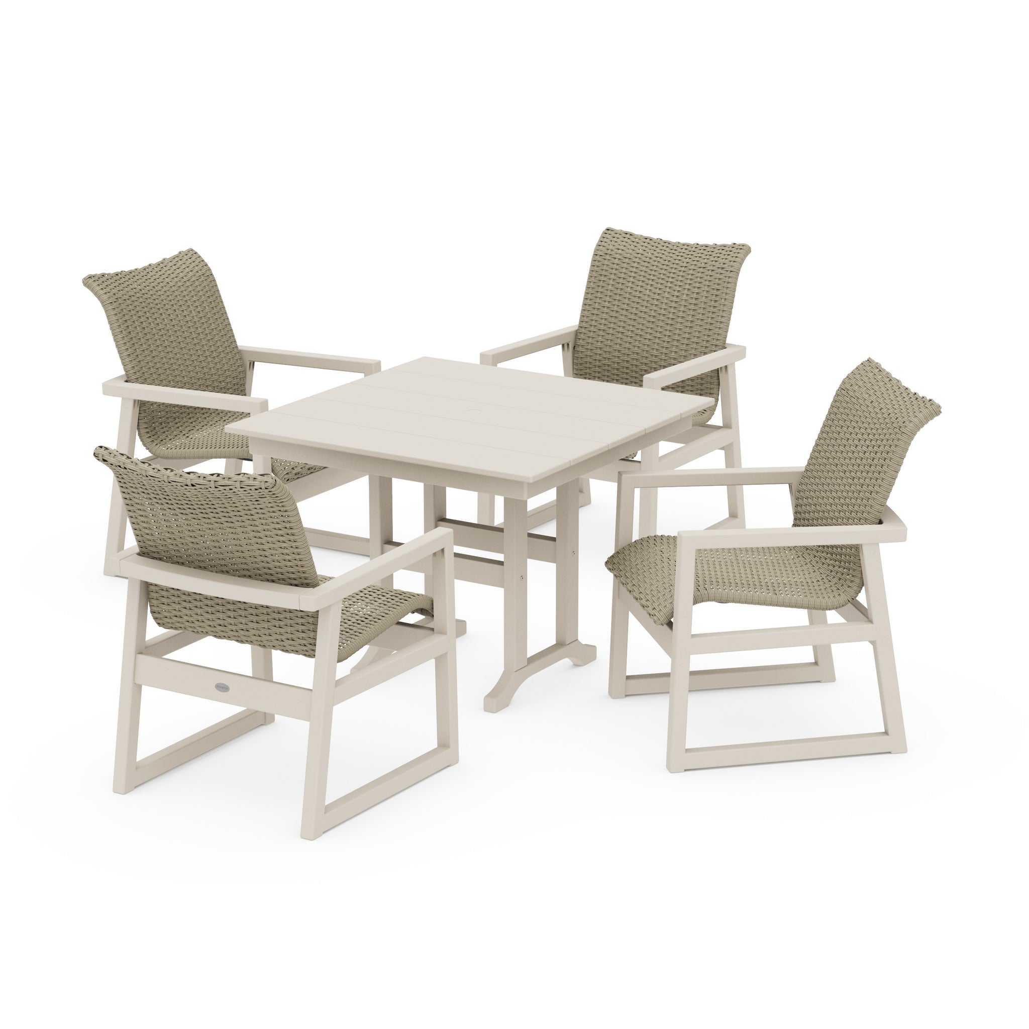EDGE Woven 5-Piece Farmhouse Dining Set
