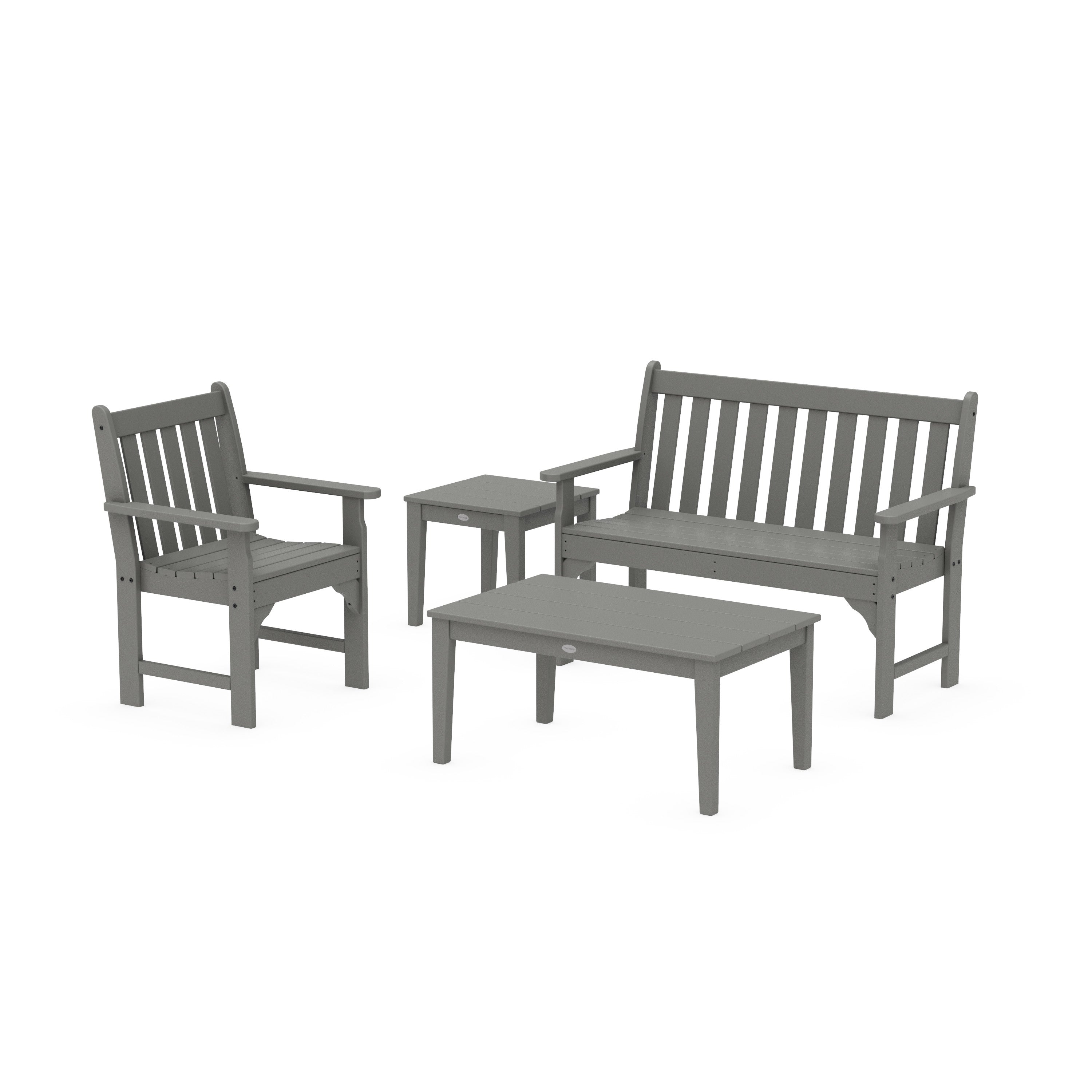 Vineyard 4-Piece Bench Seating Set