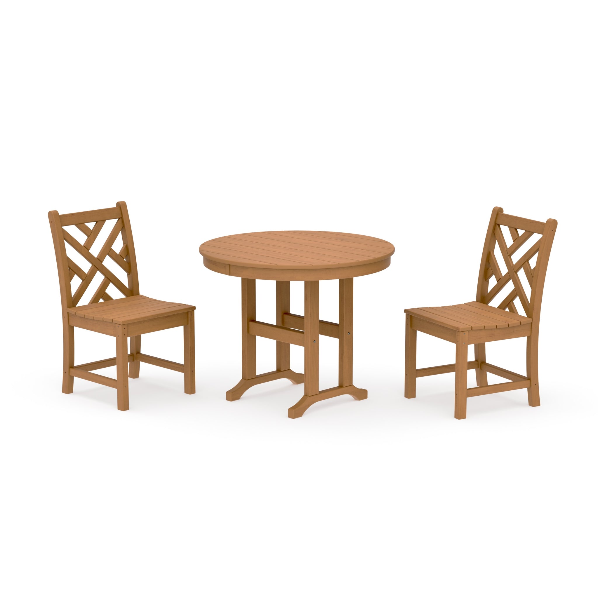 Chippendale Side Chair 3-Piece Round Dining Set