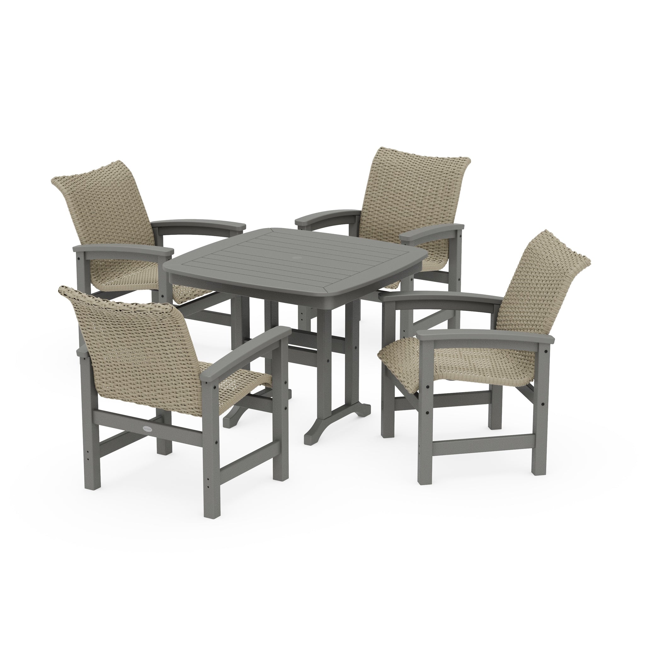Coastal Woven 5-Piece Dining Set