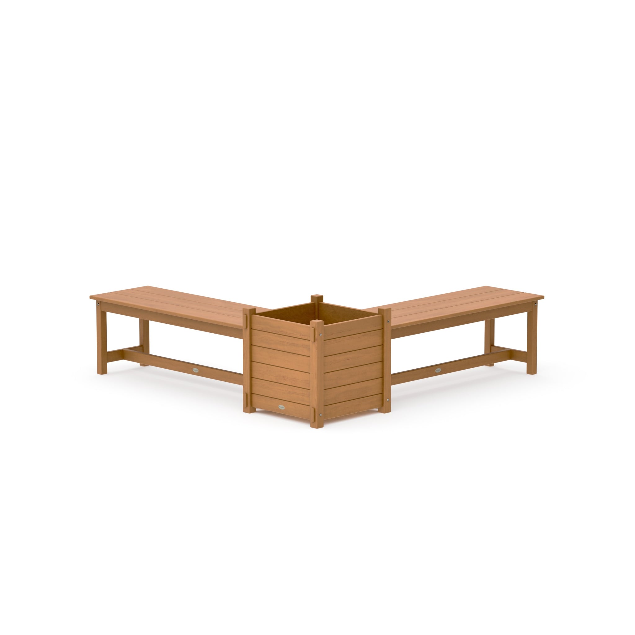48" Nautical L- Shaped Planter Bench Set- Large