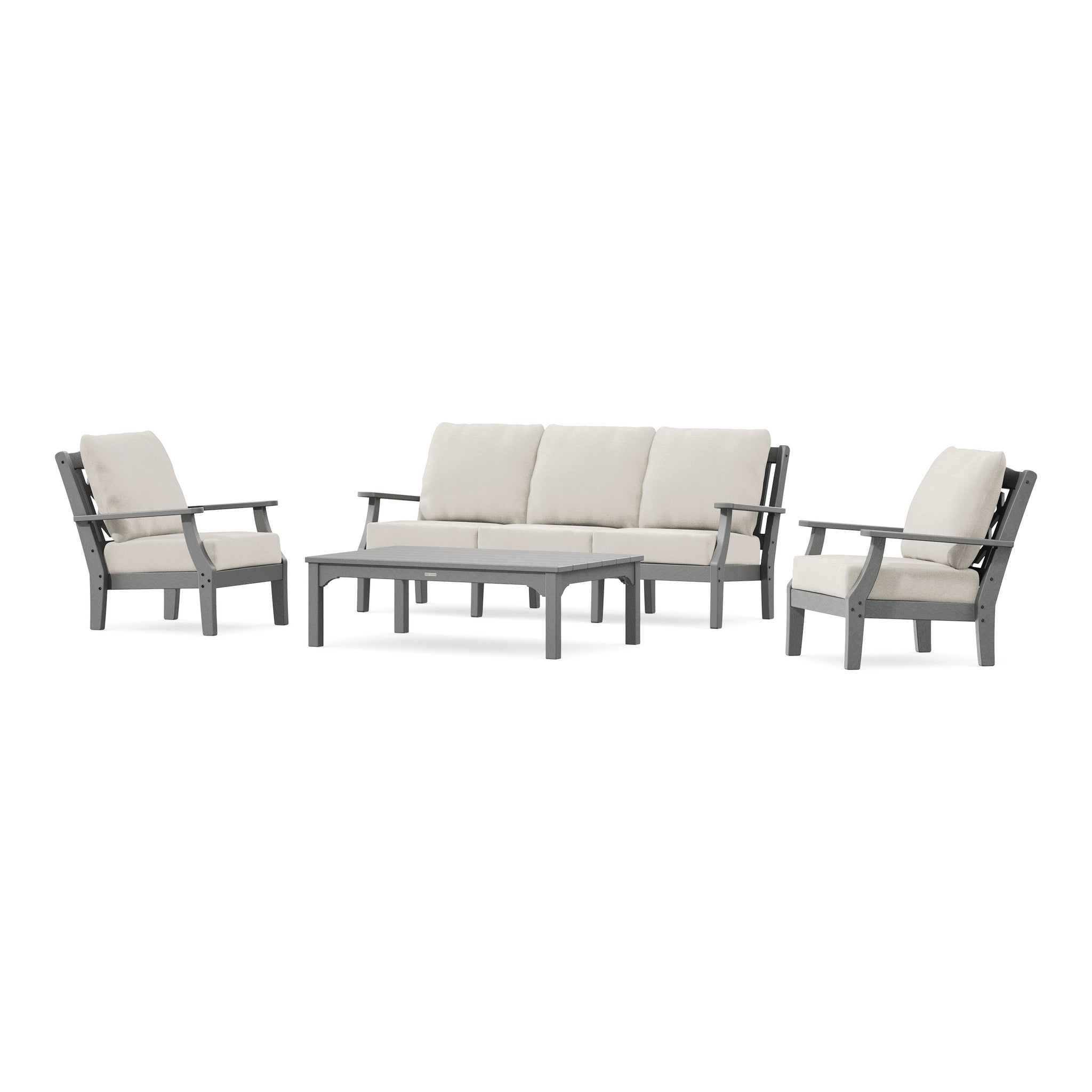 Chinoiserie 4-Piece Deep Seating Set with Sofa