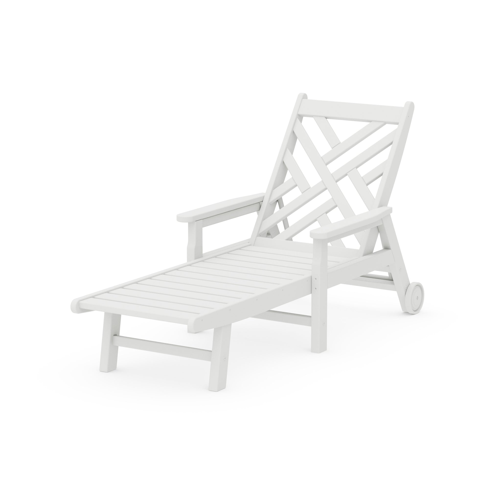 Chippendale Chaise with Arms and Wheels
