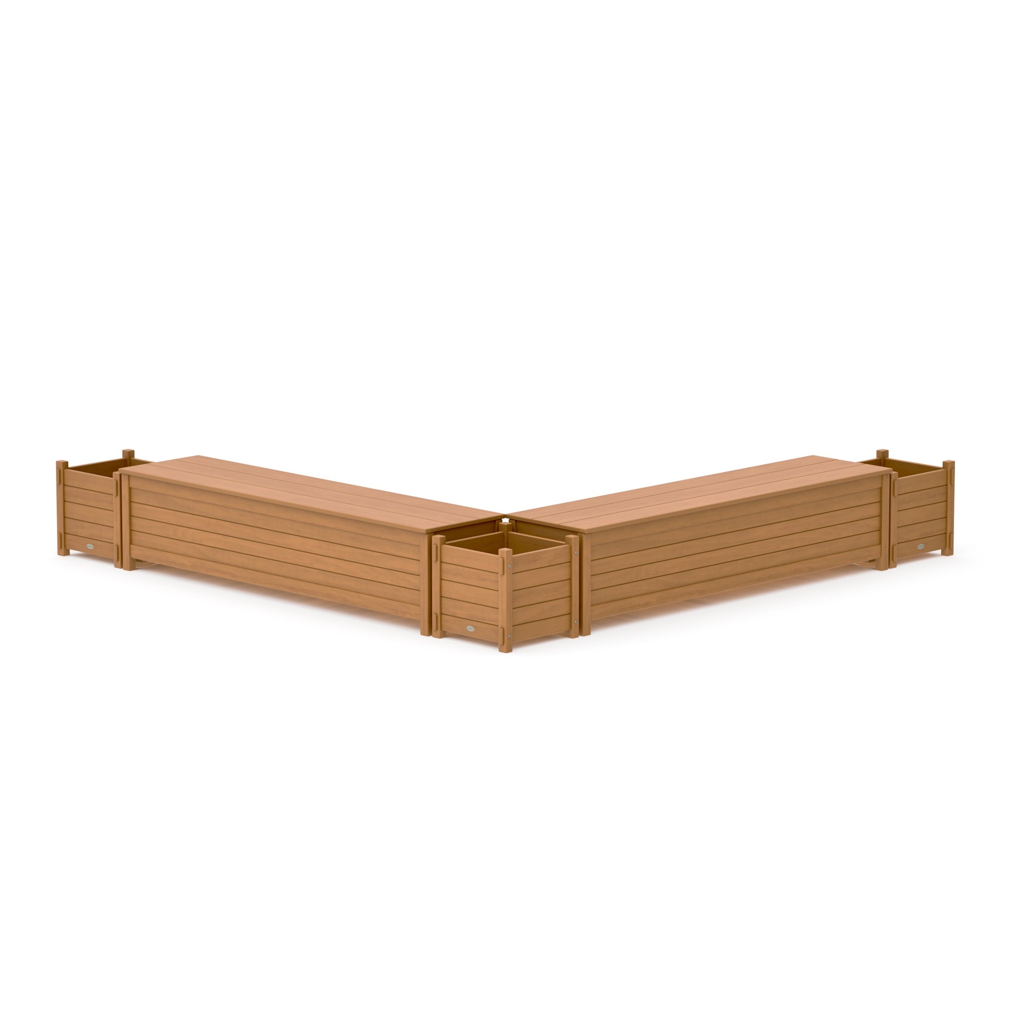 72" Nautical L- Shaped Planter Storage Bench Corner Set