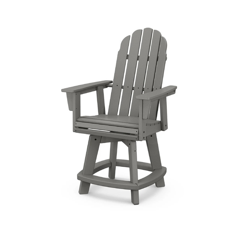 Vineyard Curveback Adirondack Swivel Counter Chair