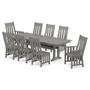 Acadia 9-Piece Farmhouse Dining Set with Trestle Legs