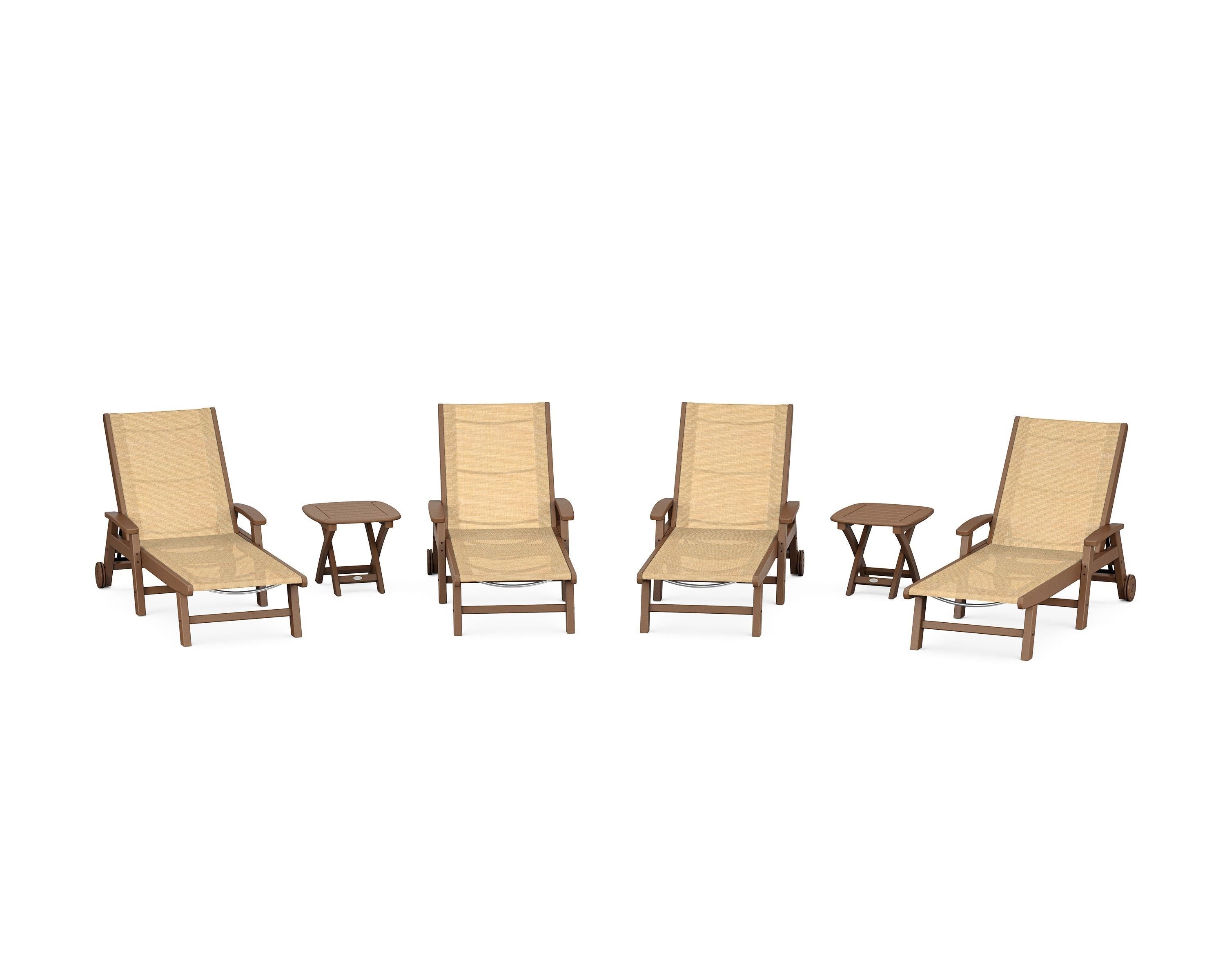 Coastal Chaise 6-Piece Set with Wheels