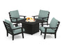 Grant Park 5-Piece Deep Seating Conversation Set with Fire Pit Table