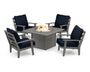 Grant Park 5-Piece Deep Seating Conversation Set with Fire Pit Table