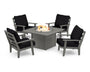 Grant Park 5-Piece Deep Seating Conversation Set with Fire Pit Table