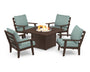 Grant Park 5-Piece Deep Seating Conversation Set with Fire Pit Table