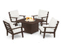 Grant Park 5-Piece Deep Seating Conversation Set with Fire Pit Table