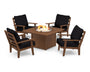Grant Park 5-Piece Deep Seating Conversation Set with Fire Pit Table