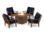 Grant Park 5-Piece Deep Seating Conversation Set with Fire Pit Table