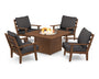 Grant Park 5-Piece Deep Seating Conversation Set with Fire Pit Table