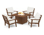 Grant Park 5-Piece Deep Seating Conversation Set with Fire Pit Table