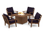 Grant Park 5-Piece Deep Seating Conversation Set with Fire Pit Table