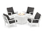 Grant Park 5-Piece Deep Seating Conversation Set with Fire Pit Table
