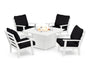 Grant Park 5-Piece Deep Seating Conversation Set with Fire Pit Table