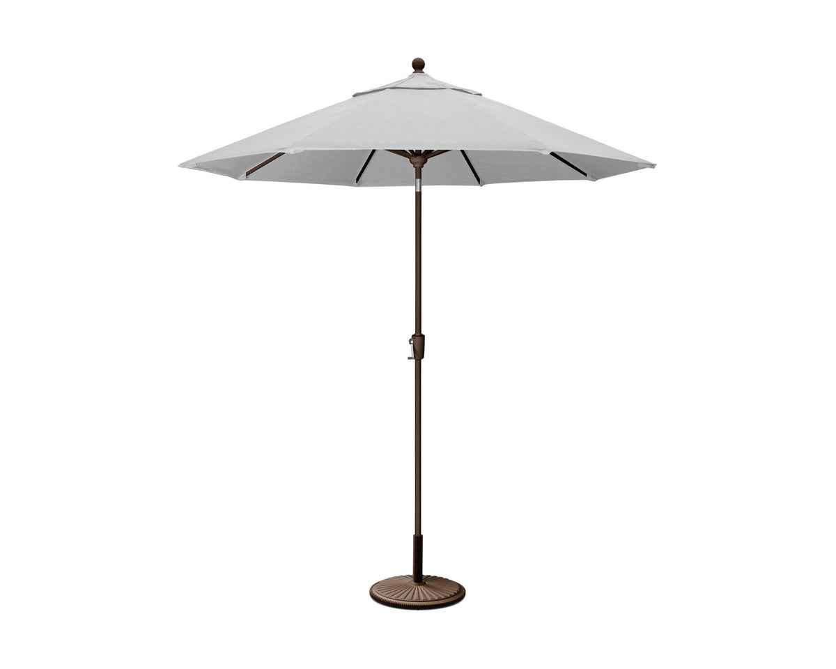 POLYWOOD 9' Tilt Market Umbrella & Base - Bar Height in Bronze/Cast Ash