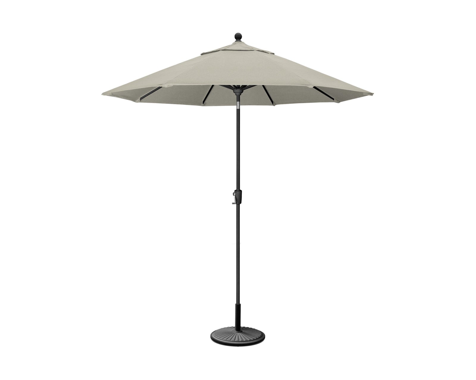 POLYWOOD 9' Tilt Market Umbrella & Base - Bar Height in Bronze/Cast Ash