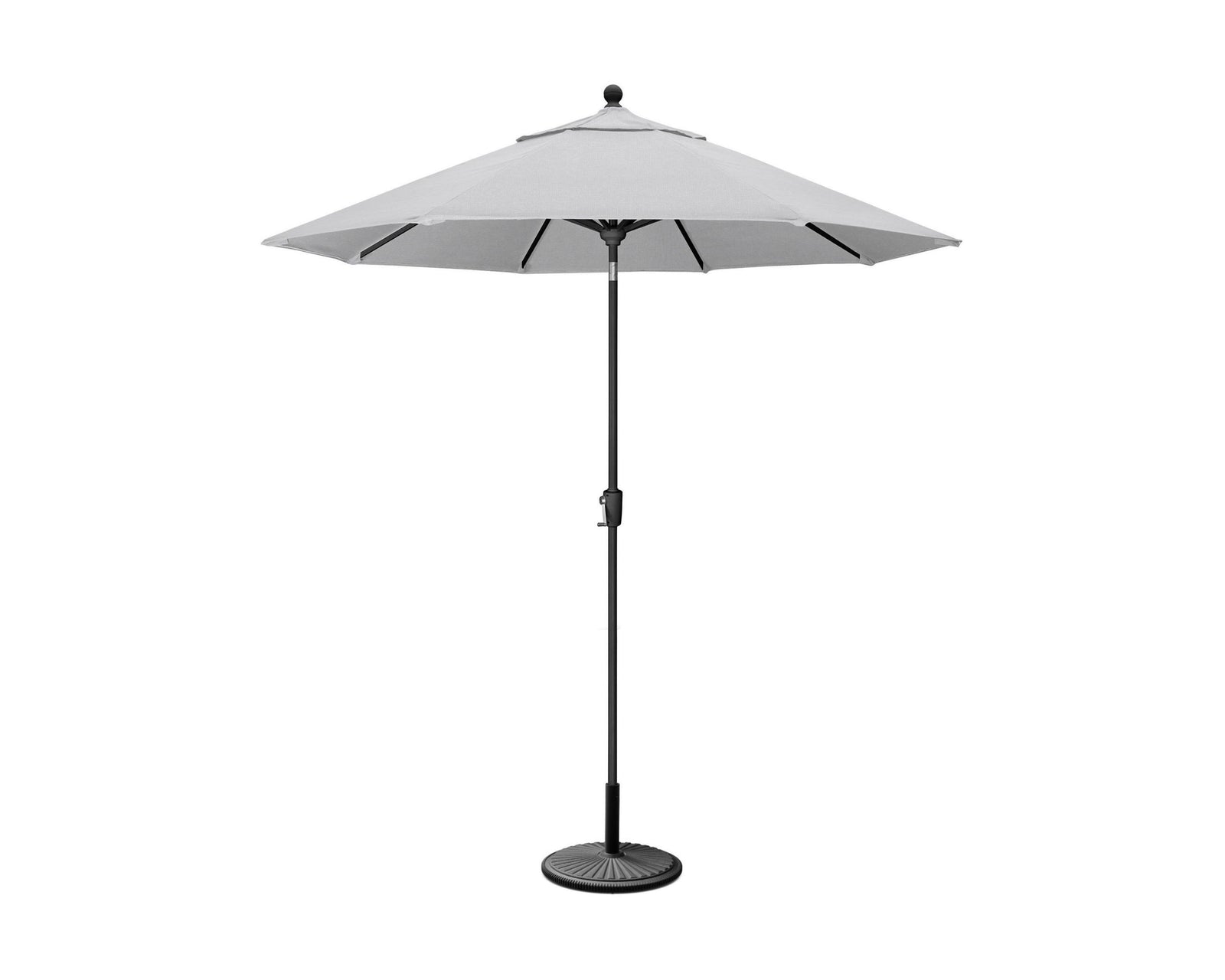 POLYWOOD 9' Tilt Market Umbrella & Base - Bar Height in Bronze/Cast Ash