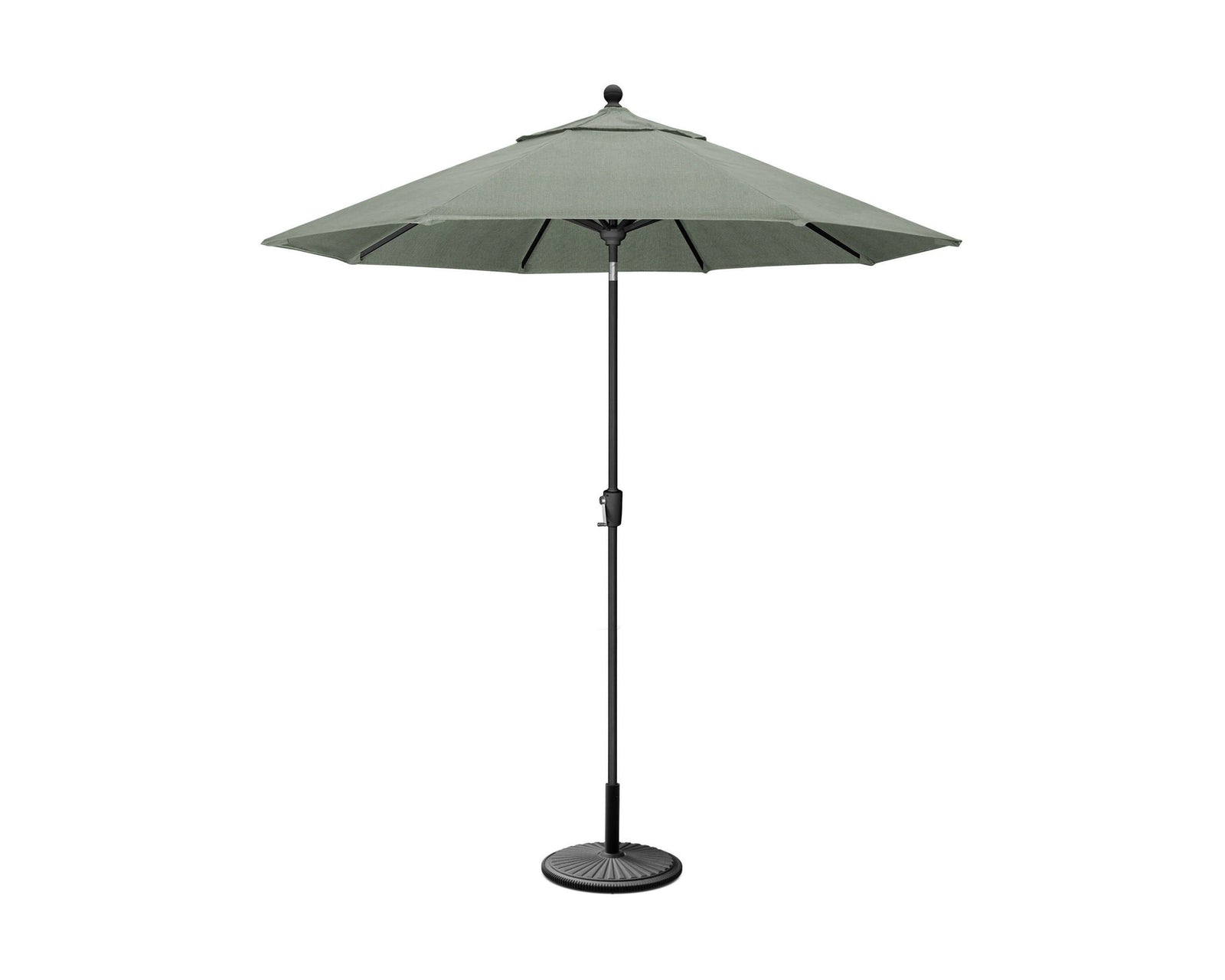 bar height patio table umbrella stand POLYWOOD 9' Tilt Market Umbrella & Base - Bar Height in Bronze/Marvel Cloud