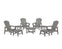 Nautical Grand Upright Adirondack 9-Piece Conversation Set