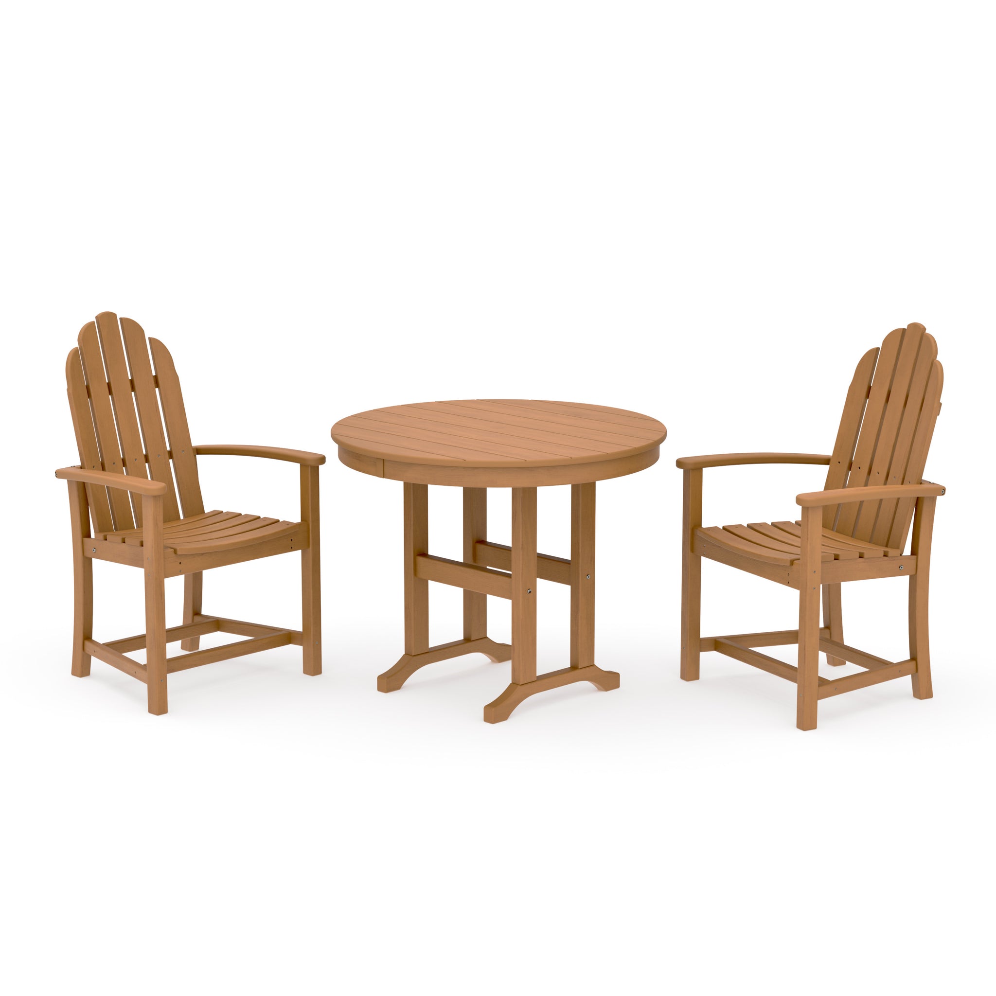 Classic Adirondack 3-Piece Round Dining Set