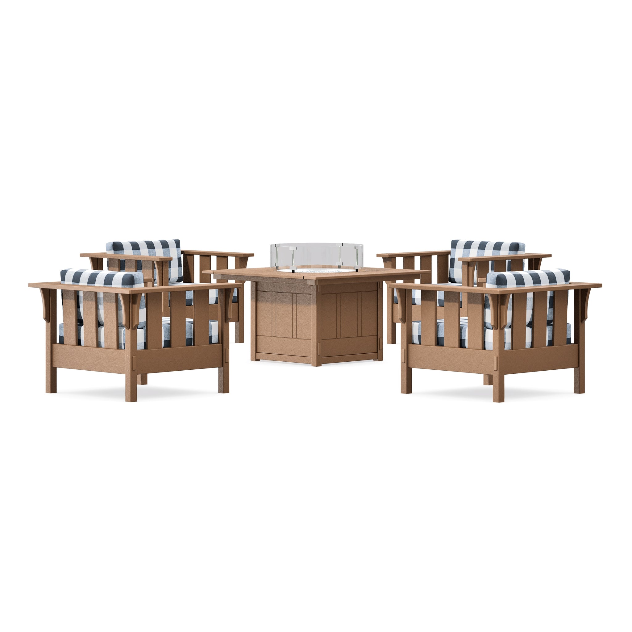 Acadia 5-Piece Deep Seating Set with Fire Pit Table