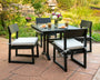 EDGE 5-Piece Farmhouse Trestle Side Chair Dining Set