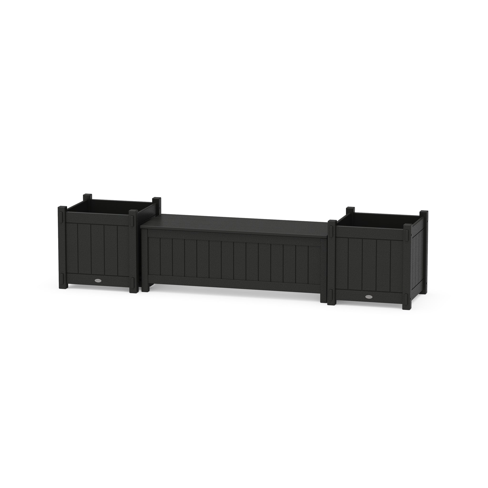 48" Vineyard Straight Planter Storage Bench Set- Large
