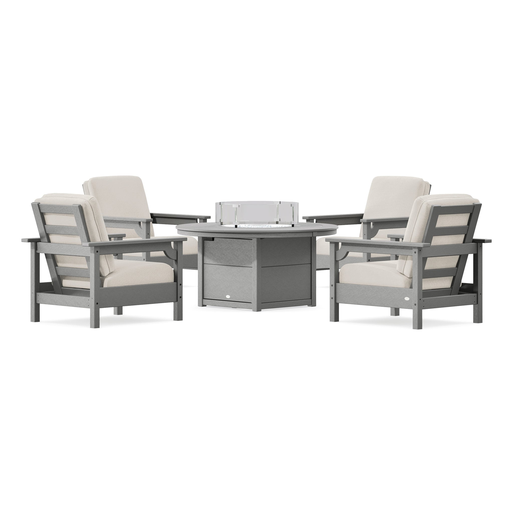 Club 5-Piece Conversation Set with Fire Pit Table